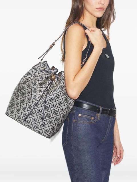 Tory Burch T Monogram bucket bag - Blue - zdjęcie produktu nr 2