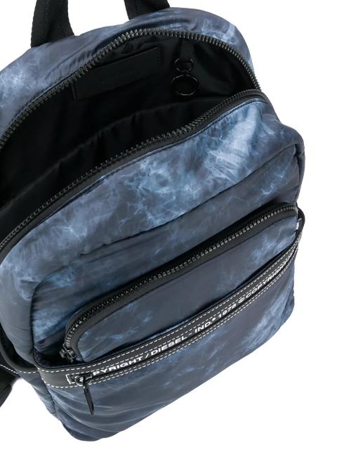 Diesel faded print backpack - Black