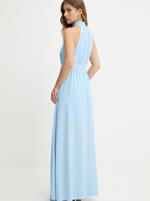 Answear.LAB sukienka kolor niebieski maxi rozkloszowana