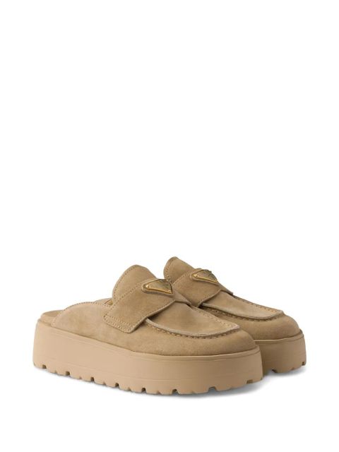 Prada platform slip-on mules - Neutrals