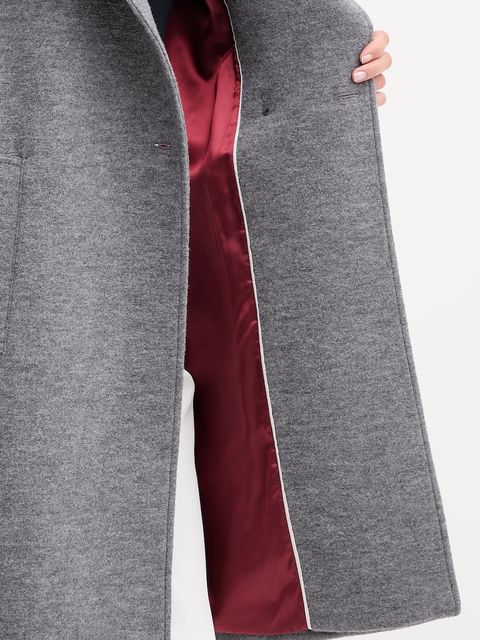 Tommy Hilfiger płaszcz z dodatkiem wełny kolor szary WW0WW47372