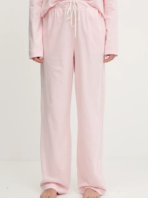 Lauren Ralph Lauren piżama bawełniana damska kolor różowy bawełniana ILN72453