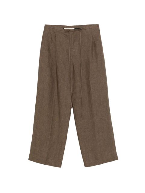 Róhe drawstring pleat trousers - Brown - zdjęcie produktu nr 1