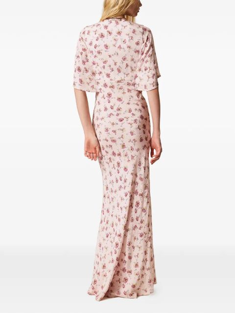 TWINSET floral-print maxi dress - Pink