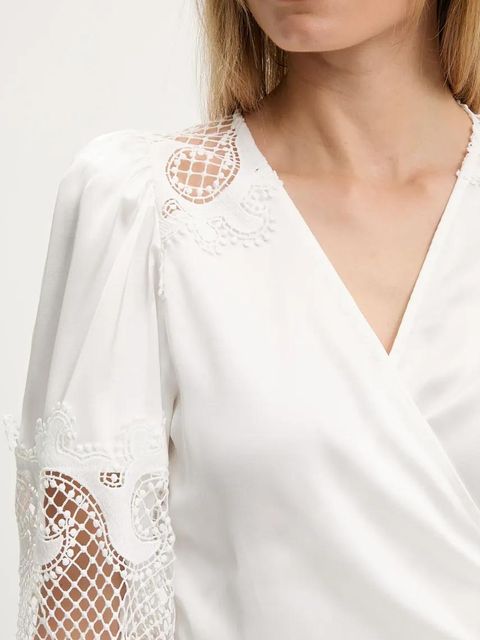 Answear.LAB bluzka damska kolor biały z aplikacją