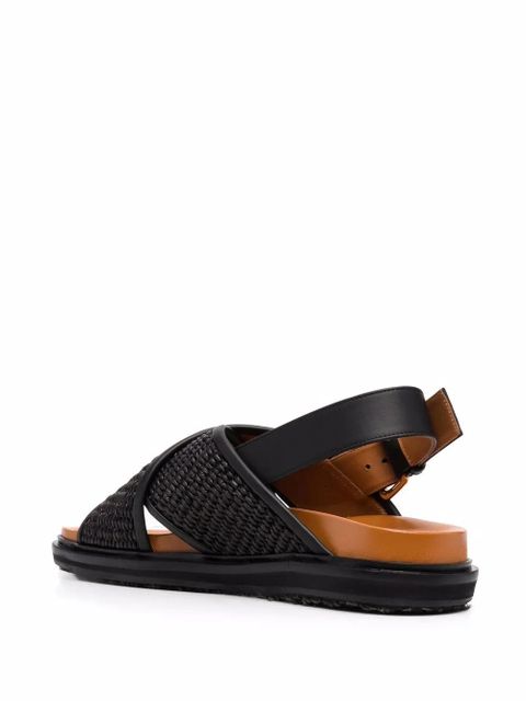 Marni Fussbet raffia sandals - Black