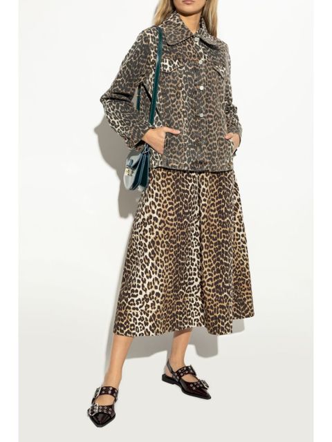 GANNI buckle ballerina shoes - Red