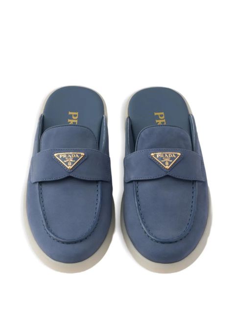 Prada nubuck mules - Blue