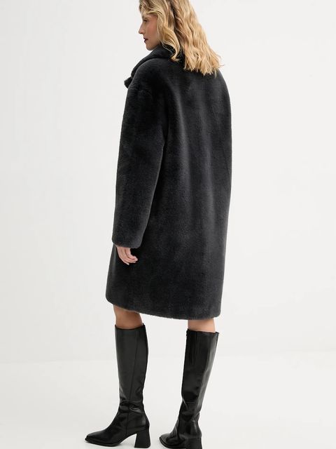 Stand Studio płaszcz Camille Cocoon Coat damski kolor szary przejściowy oversize 61137-9070