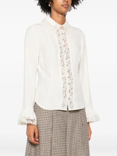 ZIMMERMANN lace-trimmed blouse - Neutrals