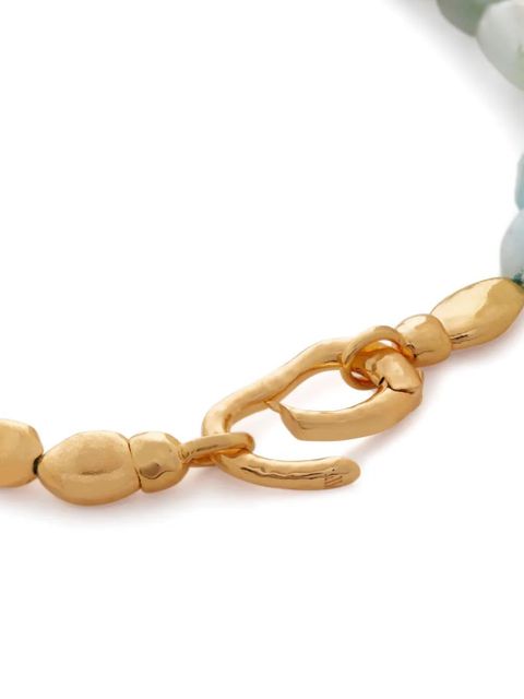 Monica Vinader Rio Aquamarine beaded gemstone bracelet - Gold
