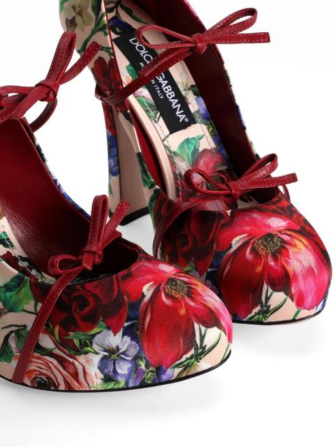 Dolce & Gabbana floral-print pumps - Neutrals