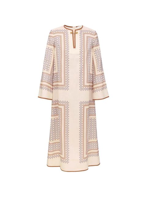 ZIMMERMANN geometric-patterned tunic midi dress - Neutrals - zdjęcie produktu nr 1