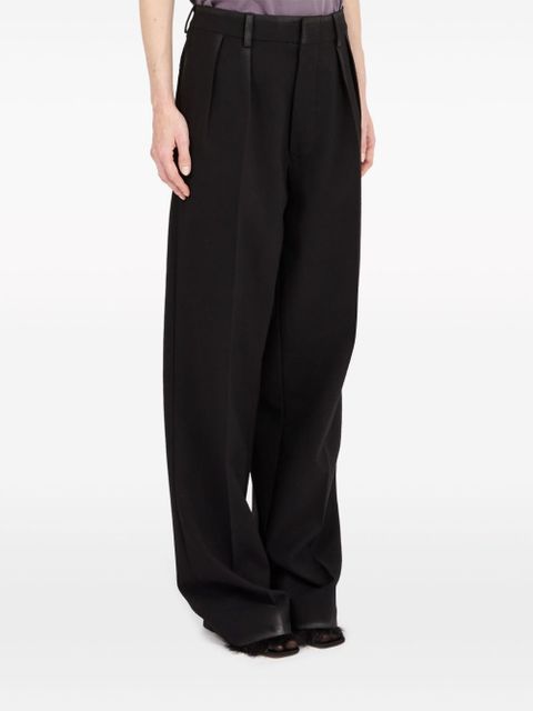 Maison Margiela straight-leg gabardine wool trousers - Black