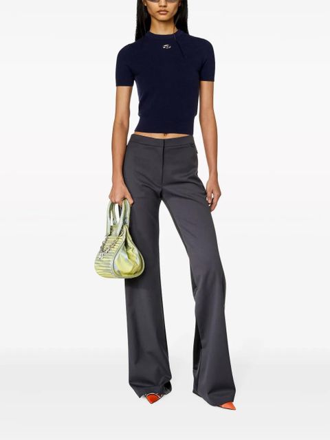 Diesel M- Arga logo-embroidered top - Black