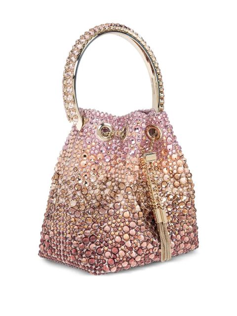 Jimmy Choo Bon Bon crystal satin bag - Pink