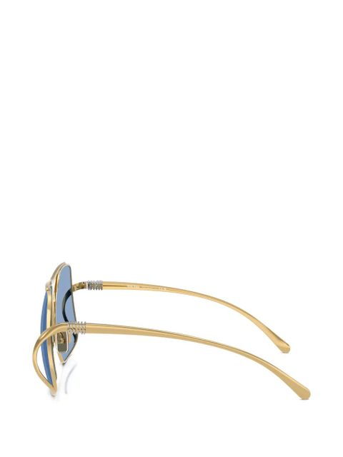 Miu Miu Eyewear geometric-frame sunglasses - Gold