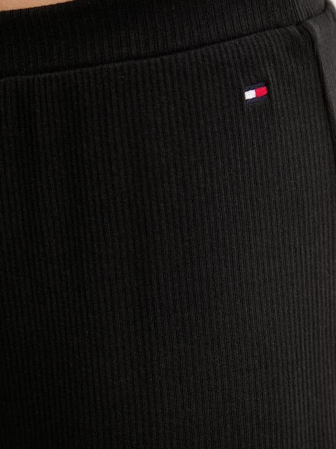 Tommy Hilfiger spodnie piżamowe damskie kolor czarny gładkie UW0UW06074