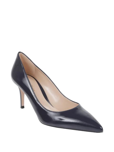 Gianvito Rossi 70mm Gianvito patent-leather pointed-toe heeled pumps - Blue - zdjęcie produktu nr 2