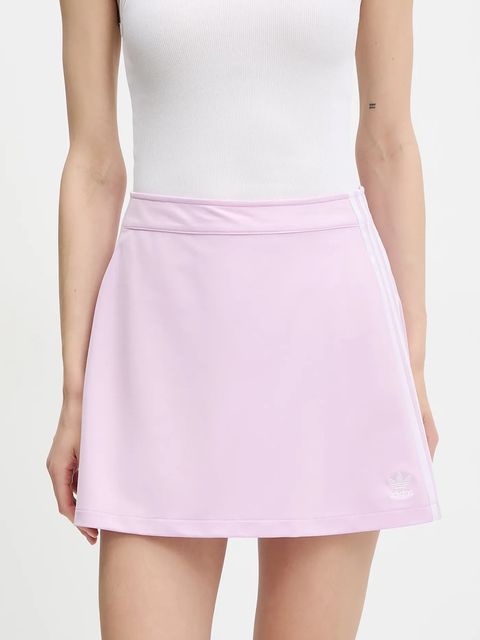 adidas Originals spódnica 3-Stripes kolor różowy mini prosta JD0314 - zdjęcie produktu nr 1