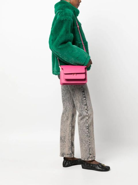 Marni Trunk leather crossbody bag - Pink - zdjęcie produktu nr 2