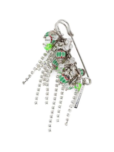 DRIES VAN NOTEN beaded brooch - Silver