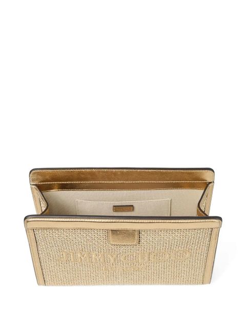 Jimmy Choo Avenue London logo clutch bag - Neutrals