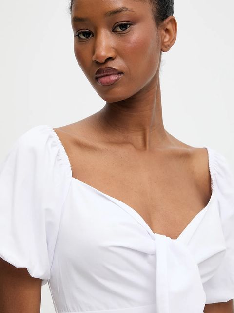 Answear.LAB sukienka kolor biały mini prosta