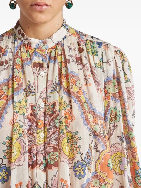 ETRO cotton pleated shirt - Neutrals