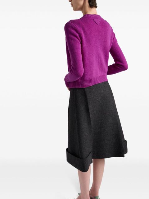 Prada A-line midi-skirt - Grey