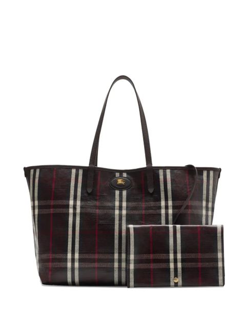Burberry Highlands check tote bag - Brown - zdjęcie produktu nr 1