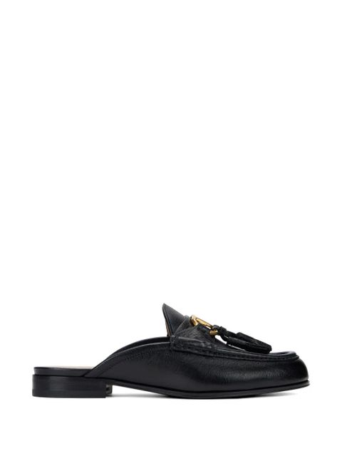 Valentino Garavani VLogo leather tassel mules - Black - zdjęcie produktu nr 1