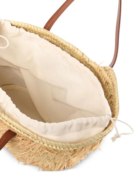 Ruslan Baginskiy Nest straw trim tote bag - Neutrals