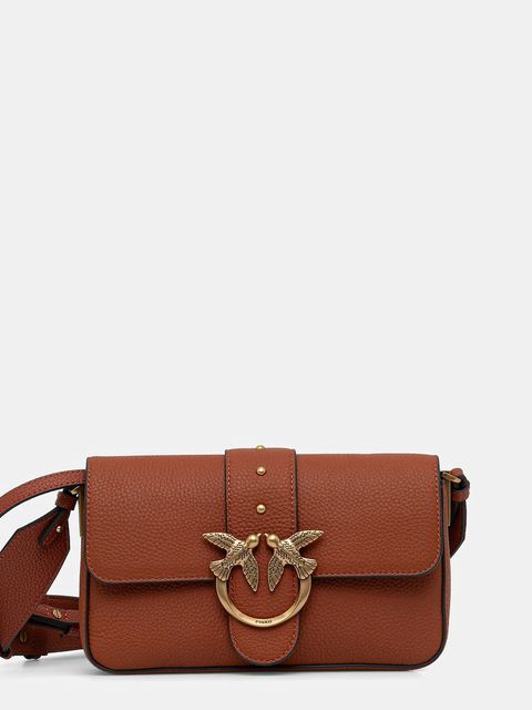 Pinko torebka skórzana kolor brązowy 104340 A2OX - zdjęcie produktu nr 1