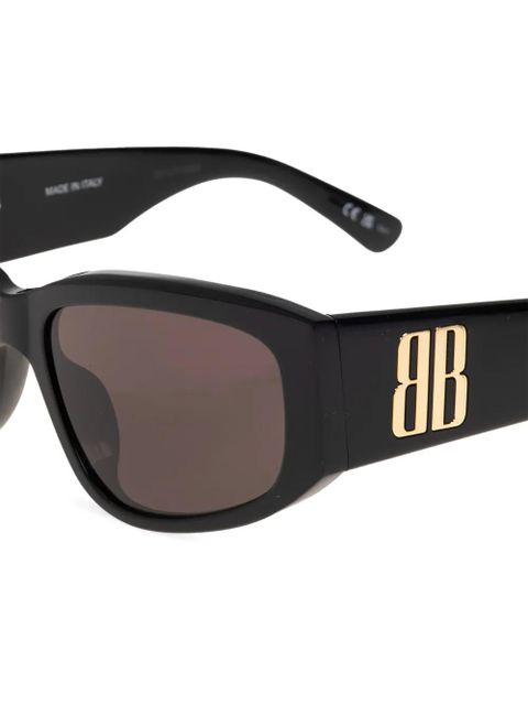 Balenciaga Eyewear rectangle BB-logo sunglasses - Brown