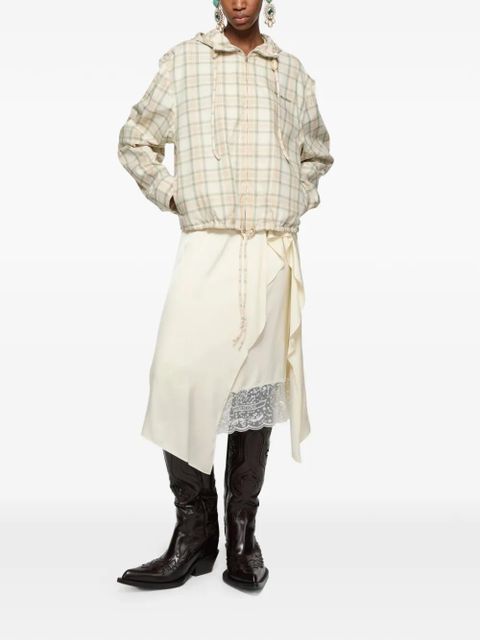 Acne Studios plaid hooded jacket - Neutrals - zdjęcie produktu nr 2