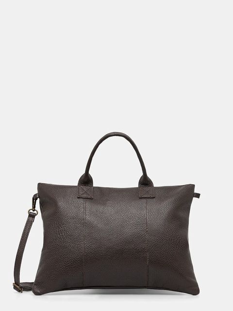 Answear.LAB torba na laptopa skórzana kolor brązowy