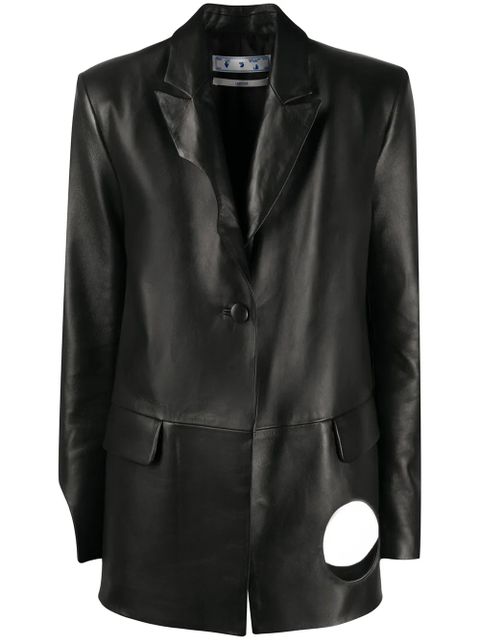 Off-White circle cut-out blazer - Black - zdjęcie produktu nr 1