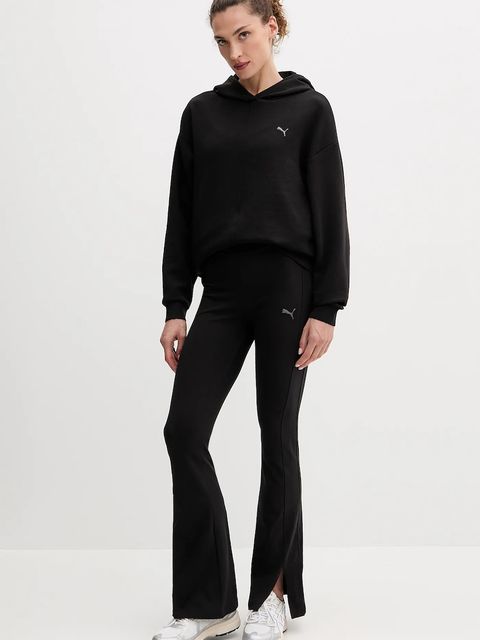 Puma bluza damska kolor czarny z kapturem z nadrukiem 527460