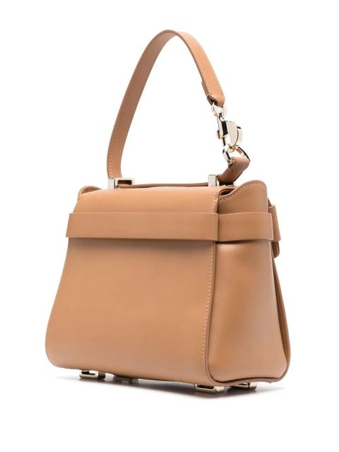 Chloé whipstitch detail leather tote bag - Neutrals