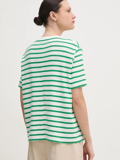 Tommy Hilfiger t-shirt bawełniany damski kolor zielony WW0WW46158