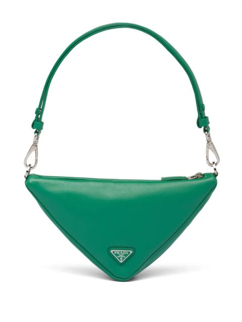 Prada Triangle leather mini bag - Green