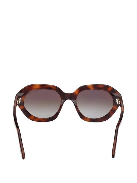 TOM FORD Eyewear oval-frame sunglasses - Brown