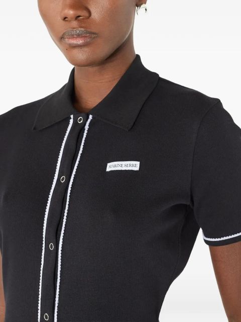 Marine Serre logo-detail shirt - Black - zdjęcie produktu nr 2