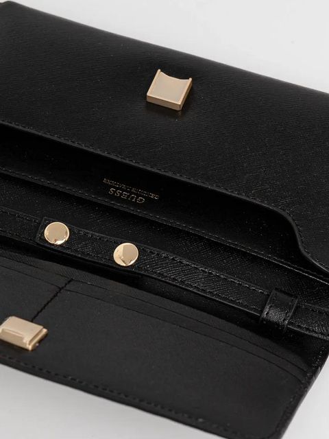 Guess kopertówka skórzana MIRIAM kolor czarny PW7513 P5226