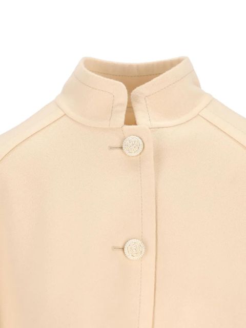 Valentino Garavani bow-embellished cape coat - Neutrals