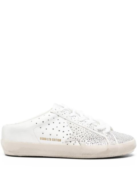 Golden Goose Super-Star crystal-embellished sneakers - White - zdjęcie produktu nr 1