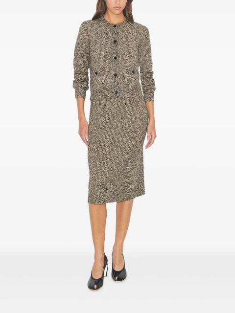 Tory Burch tweed ribbed skirt - Brown - zdjęcie produktu nr 2