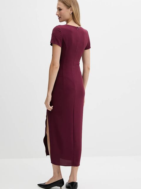 Armani Exchange sukienka kolor bordowy maxi dopasowana XW000665 AF10872 - zdjęcie produktu nr 2