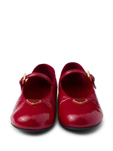 Prada leather ballerina shoes - Red